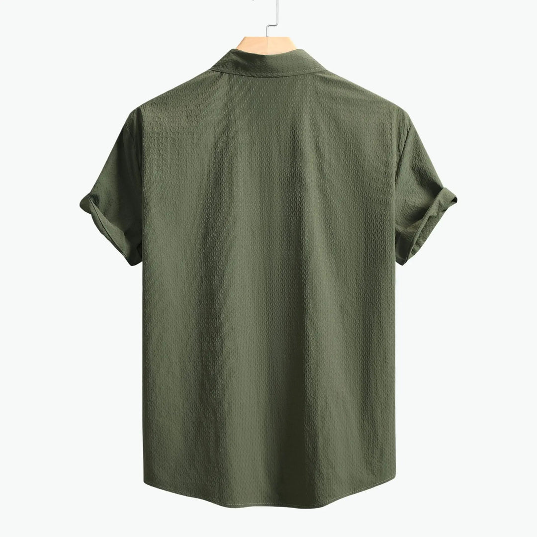 Ashby Men's Textured Camp Collar Shirt