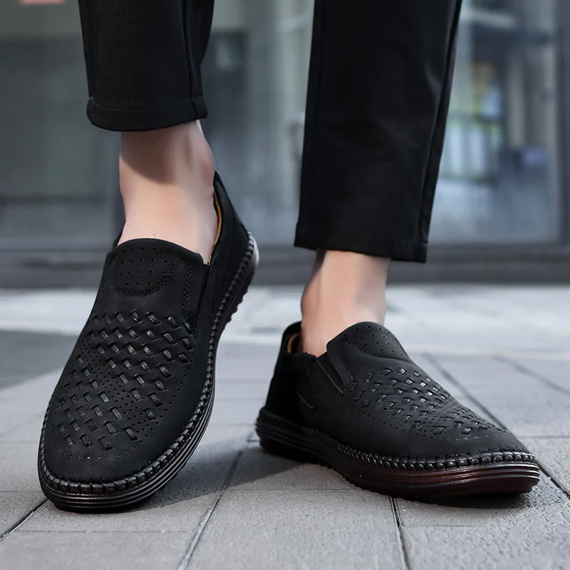Kieran Men's Woven Slip-On Loafers