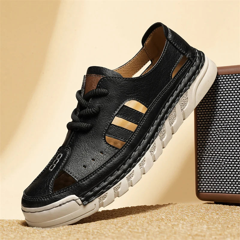Finnian Genuine Leather Closed-Toe Sandals
