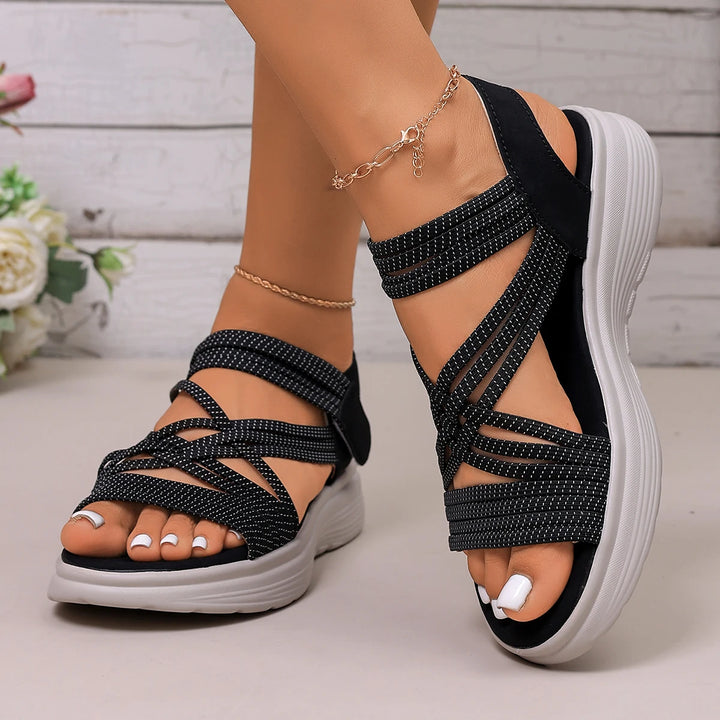 Larimar Platform Wedge Strap Sandals