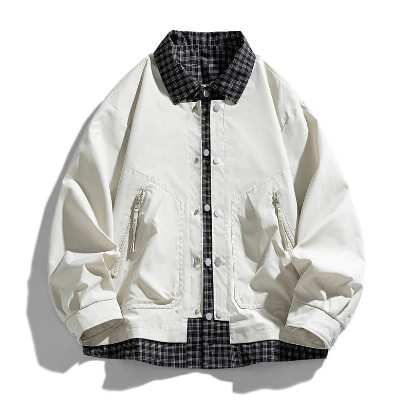 Langley Plaid Collar Bomber Jacket