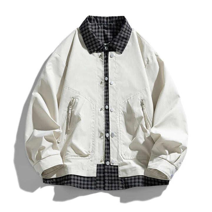 Langley Plaid Collar Bomber Jacket
