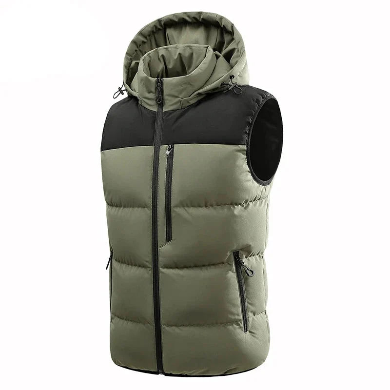 Evan Men's Insulated Vest with Detachable Hood