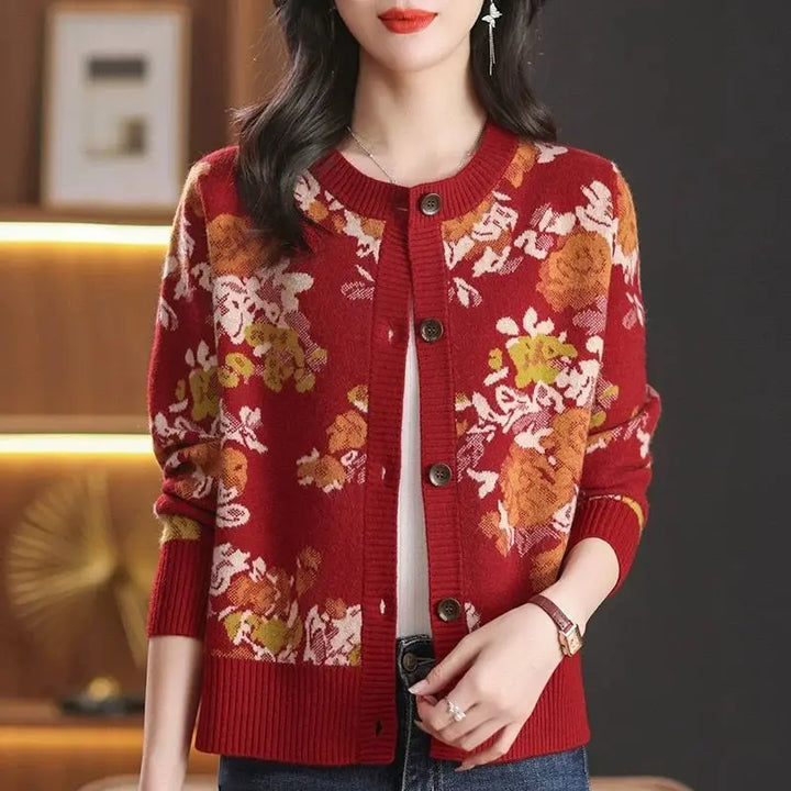 Brindley Women's Floral Knit Cardigan