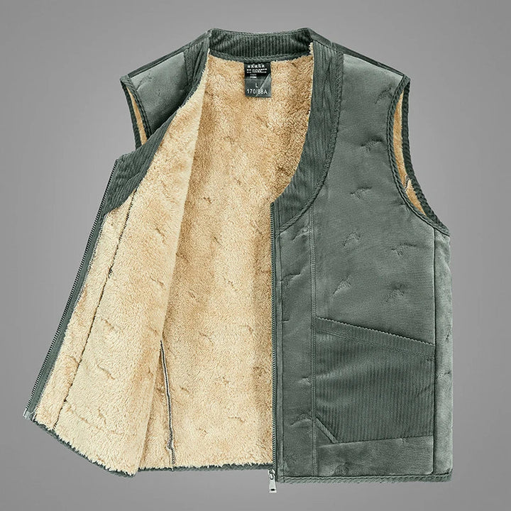 Summit Men's Sherpa-Lined Quilted Vest