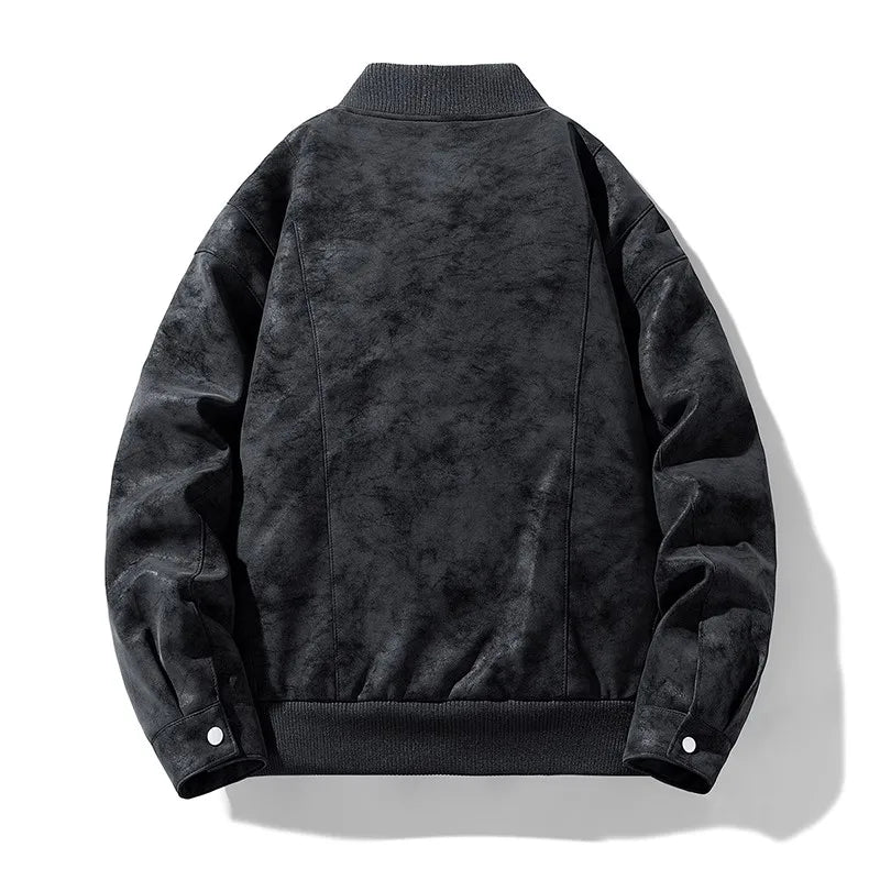 Quinlan Men's Suede Bomber Jacket