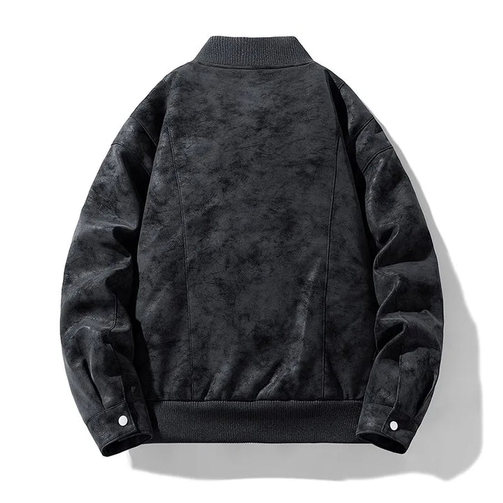 Quinlan Men's Suede Bomber Jacket