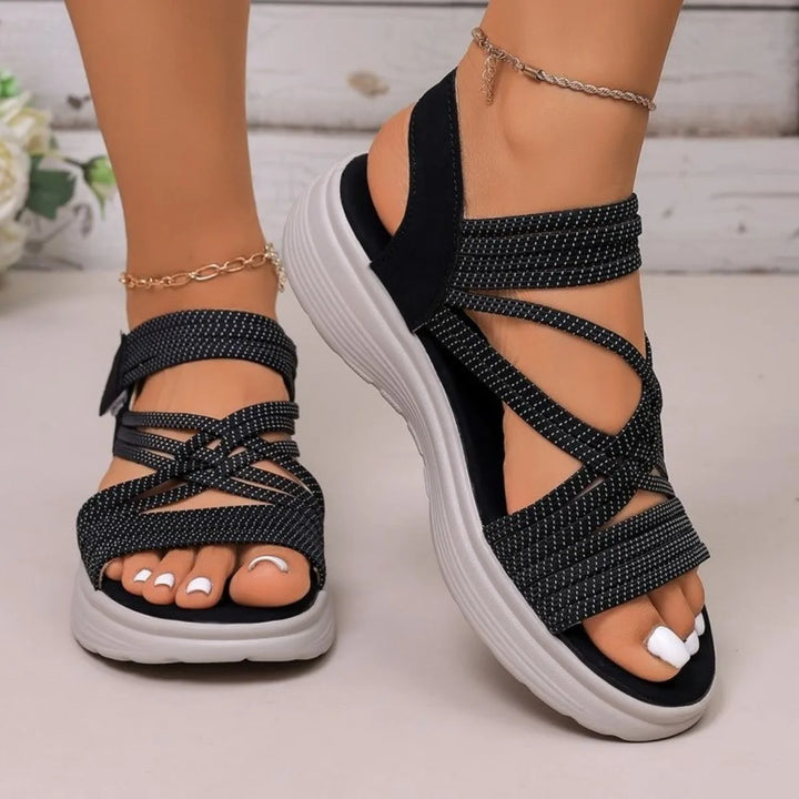 Larimar Platform Wedge Strap Sandals