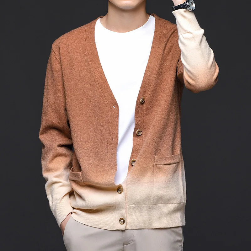 Ashton Men's Knit Gradient Cardigan