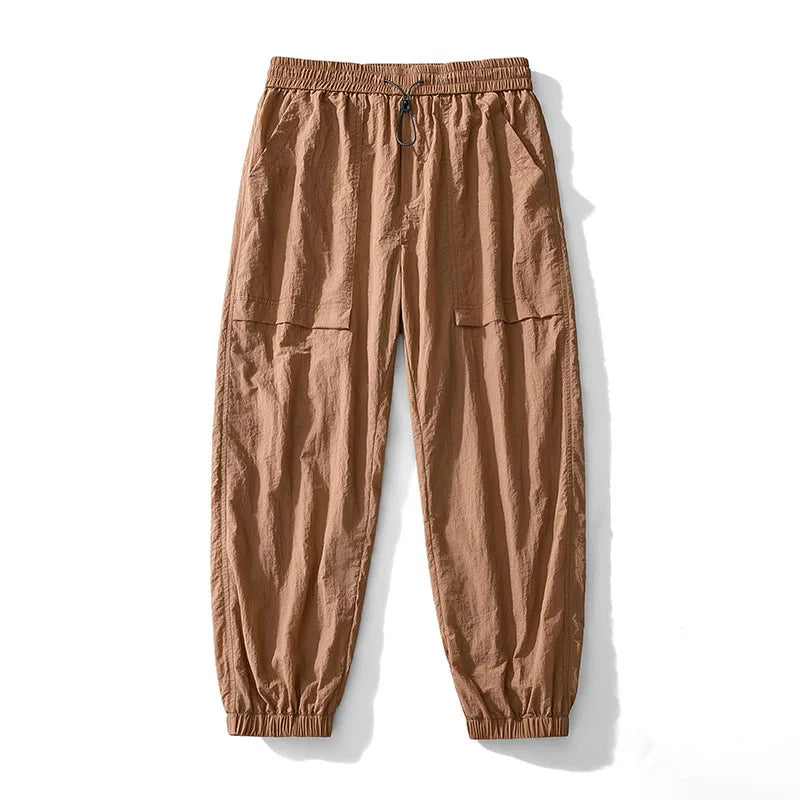Everett Nylon Joggers with Elastic Waistband