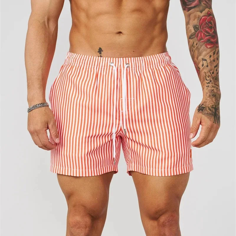 Halstead Striped Swim Trunks