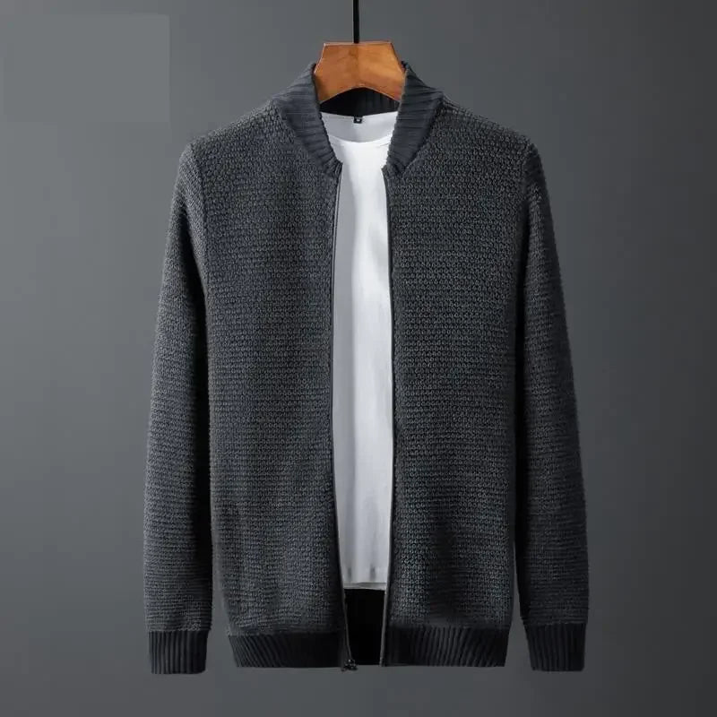 Kelford Men's Wool Zip-Up Cardigan