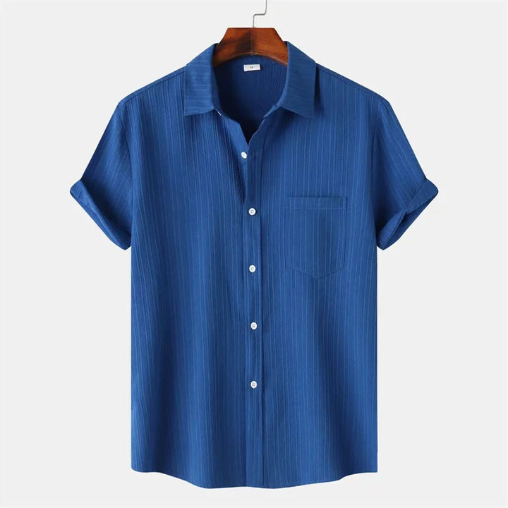 Hawthorne Men's Linen Short Sleeve Button Up Shirt