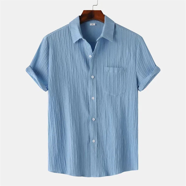 Hawthorne Men's Linen Short Sleeve Button Up Shirt