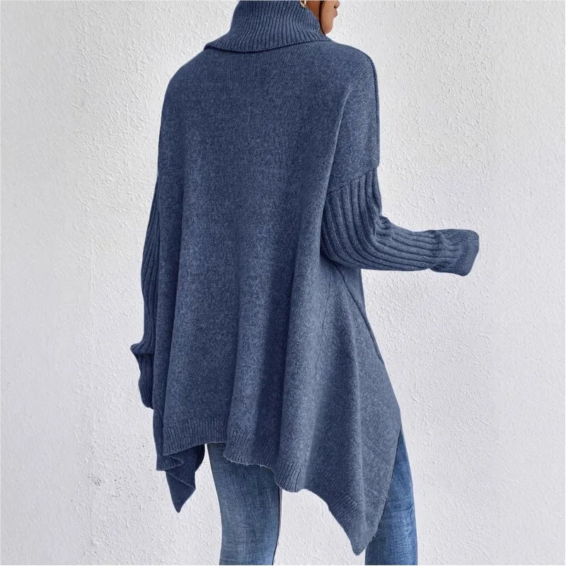Veyara Oversized Knit Turtleneck Sweater