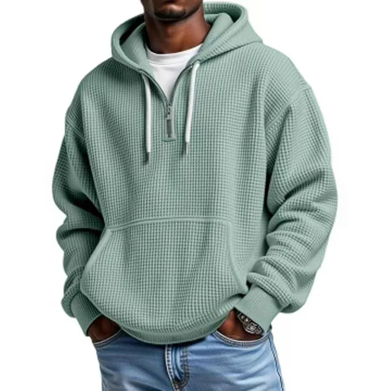 Garland Men's Waffle-Knit Pullover Hoodie