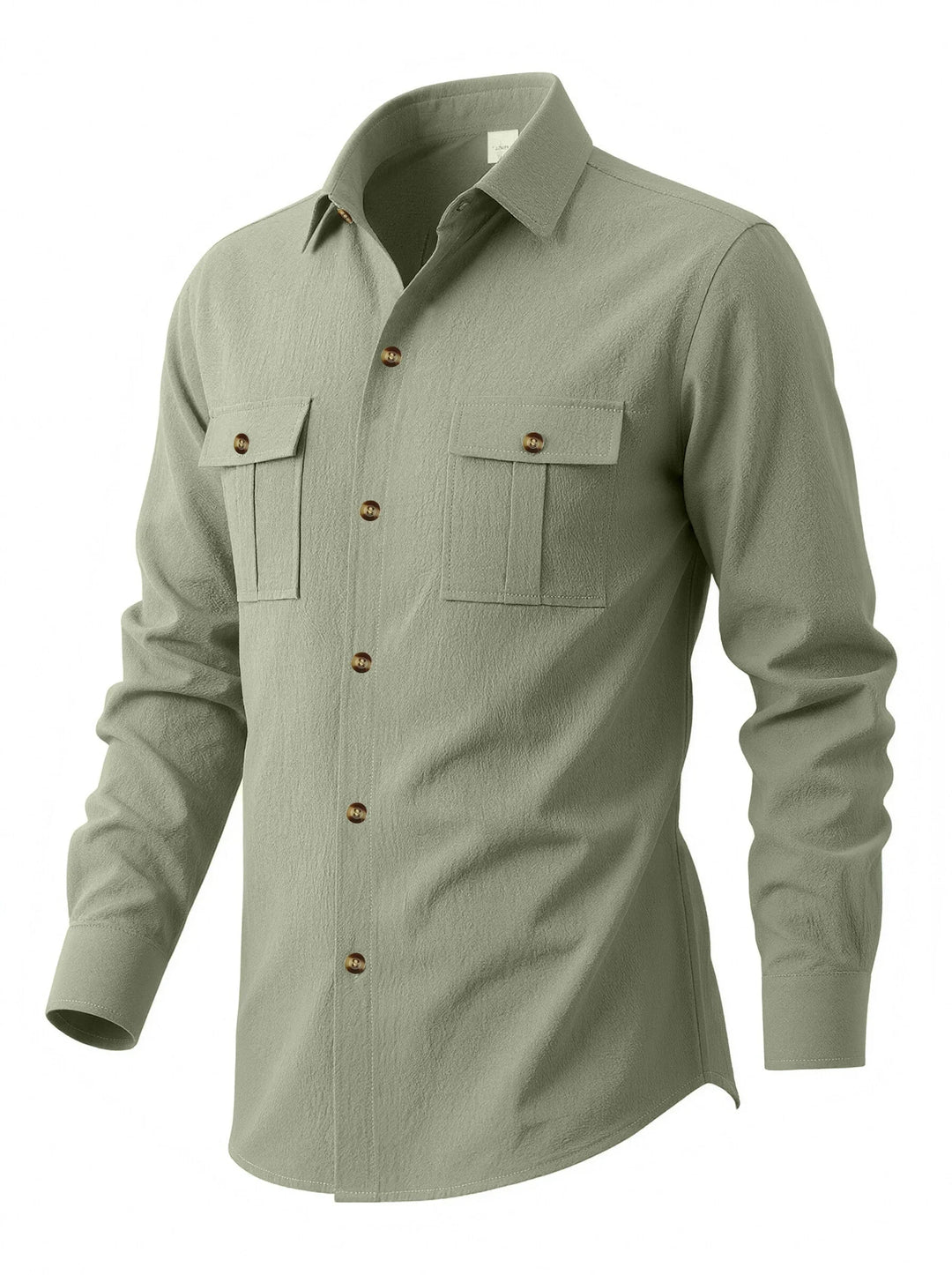 Barlow Men's Long Sleeve Linen Casual Shirt