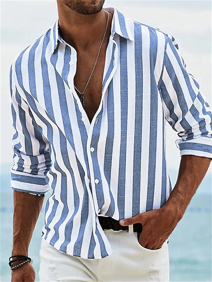 Sorrento Men's Striped Cotton Button-Up Shirt