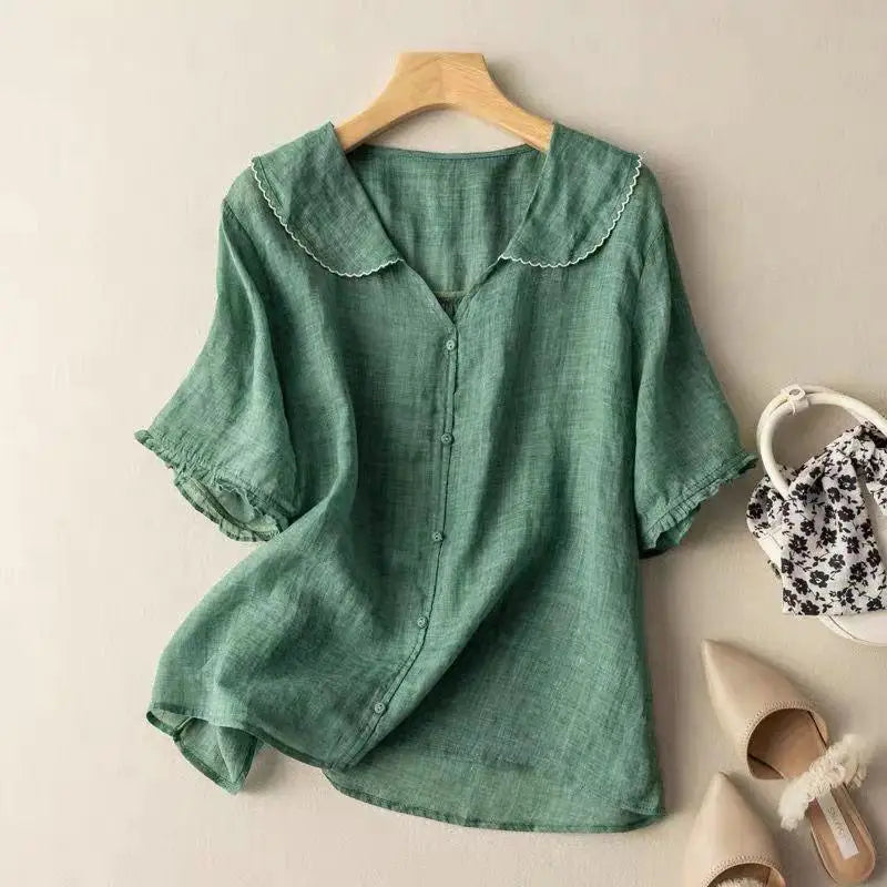 Roslin Women's Linen Button-Up Shirt