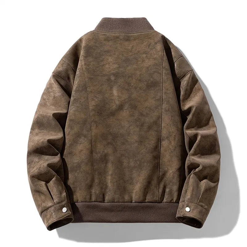 Quinlan Men's Suede Bomber Jacket