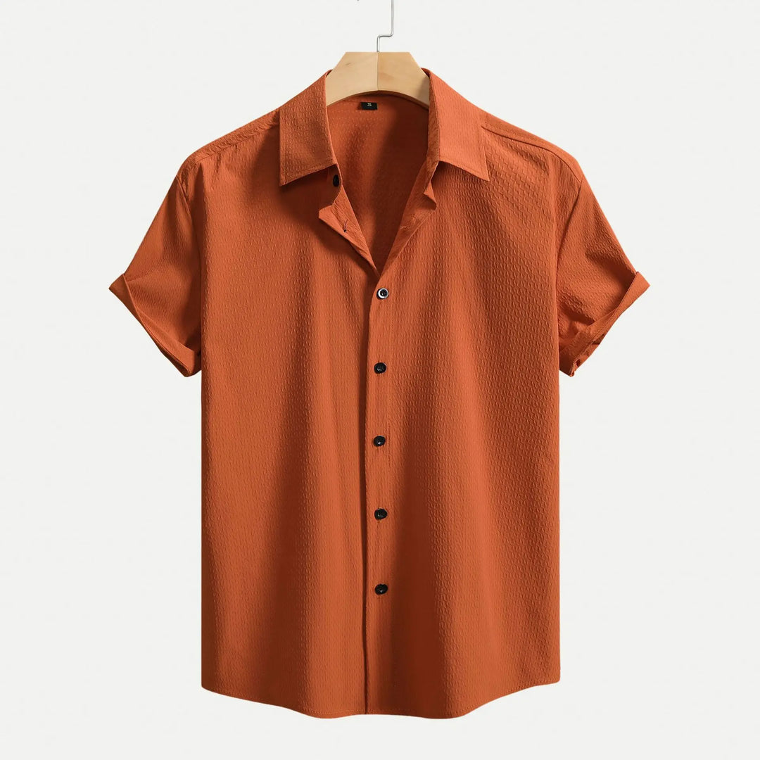 Ashby Men's Textured Camp Collar Shirt