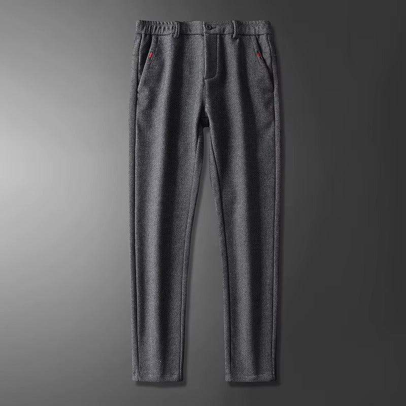 Henderson Slim-Fit Pants in dark gray, featuring a flexible fit and soft cotton-bamboo blend for all-day comfort.