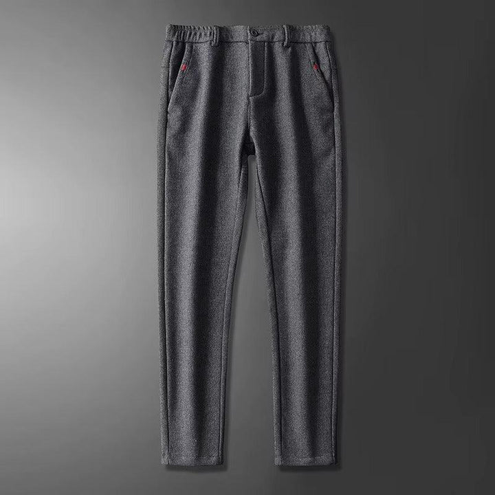 Henderson Slim-Fit Pants in dark gray, featuring a flexible fit and soft cotton-bamboo blend for all-day comfort.