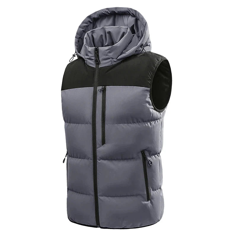 Evan Men's Insulated Vest with Detachable Hood