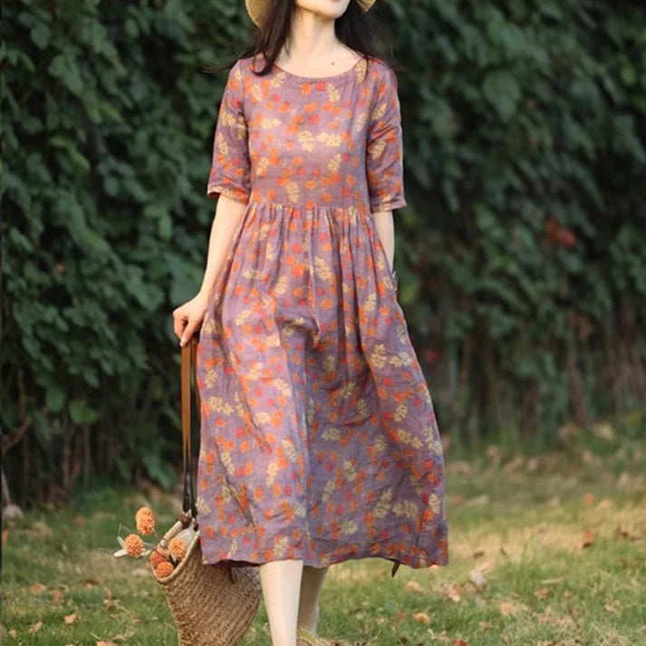 Calypso Women's Cotton Floral Midi Dress