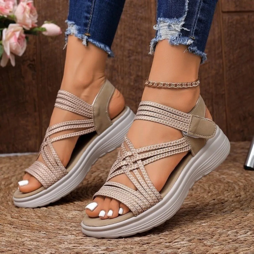 Larimar Platform Wedge Strap Sandals