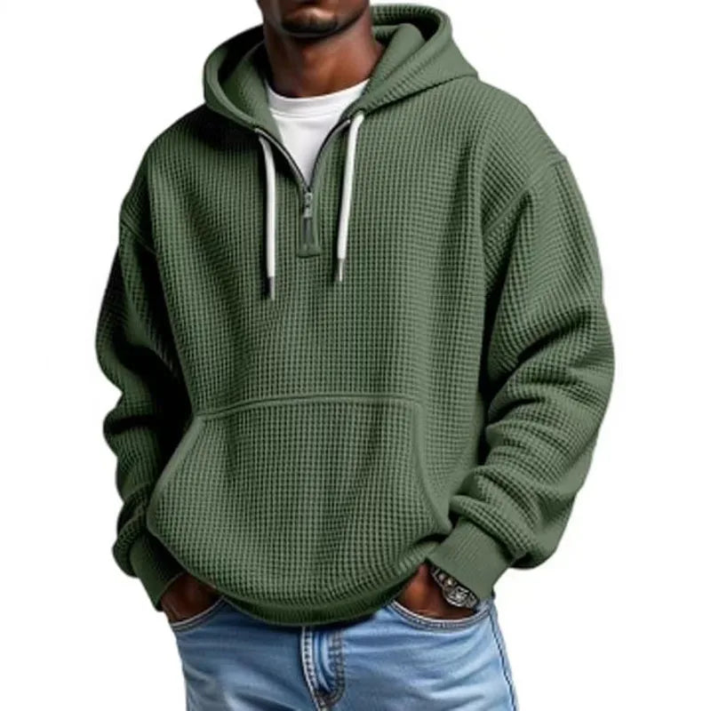 Garland Men's Waffle-Knit Pullover Hoodie