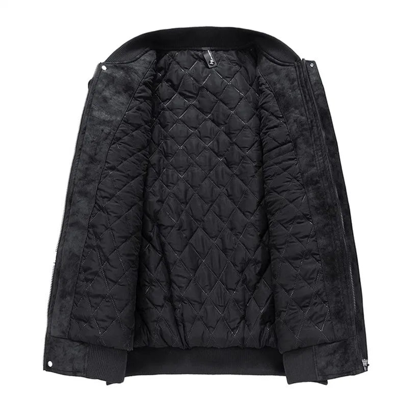 Quinlan Men's Suede Bomber Jacket