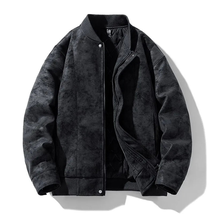 Quinlan Men's Suede Bomber Jacket