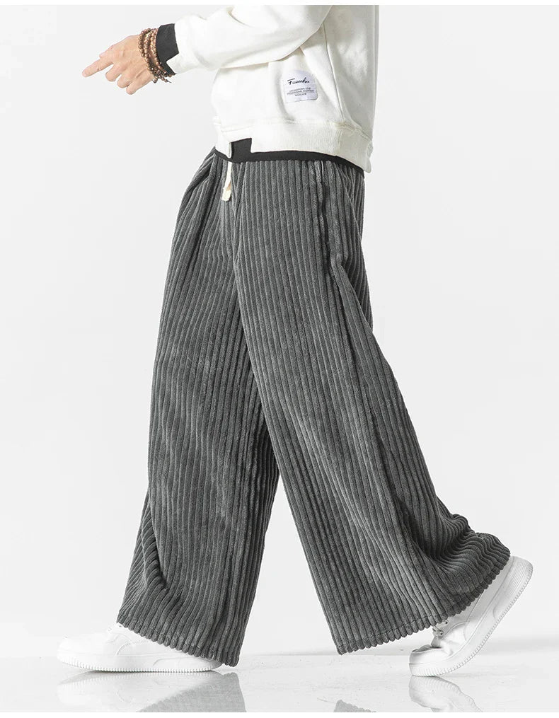 Quinn Wide-Leg Corduroy Sweatpants