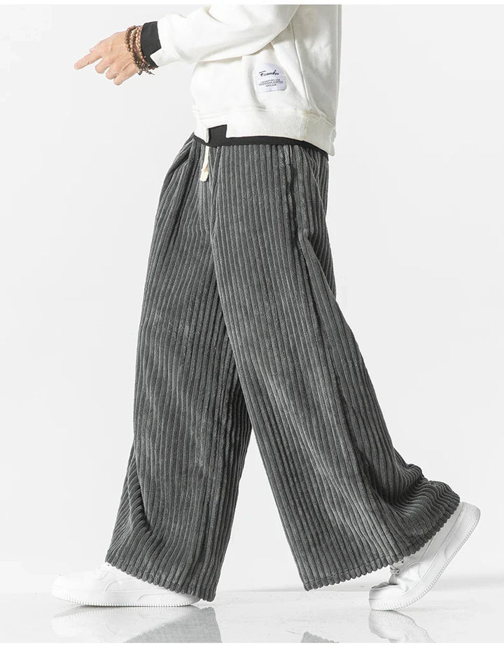Quinn Wide-Leg Corduroy Sweatpants