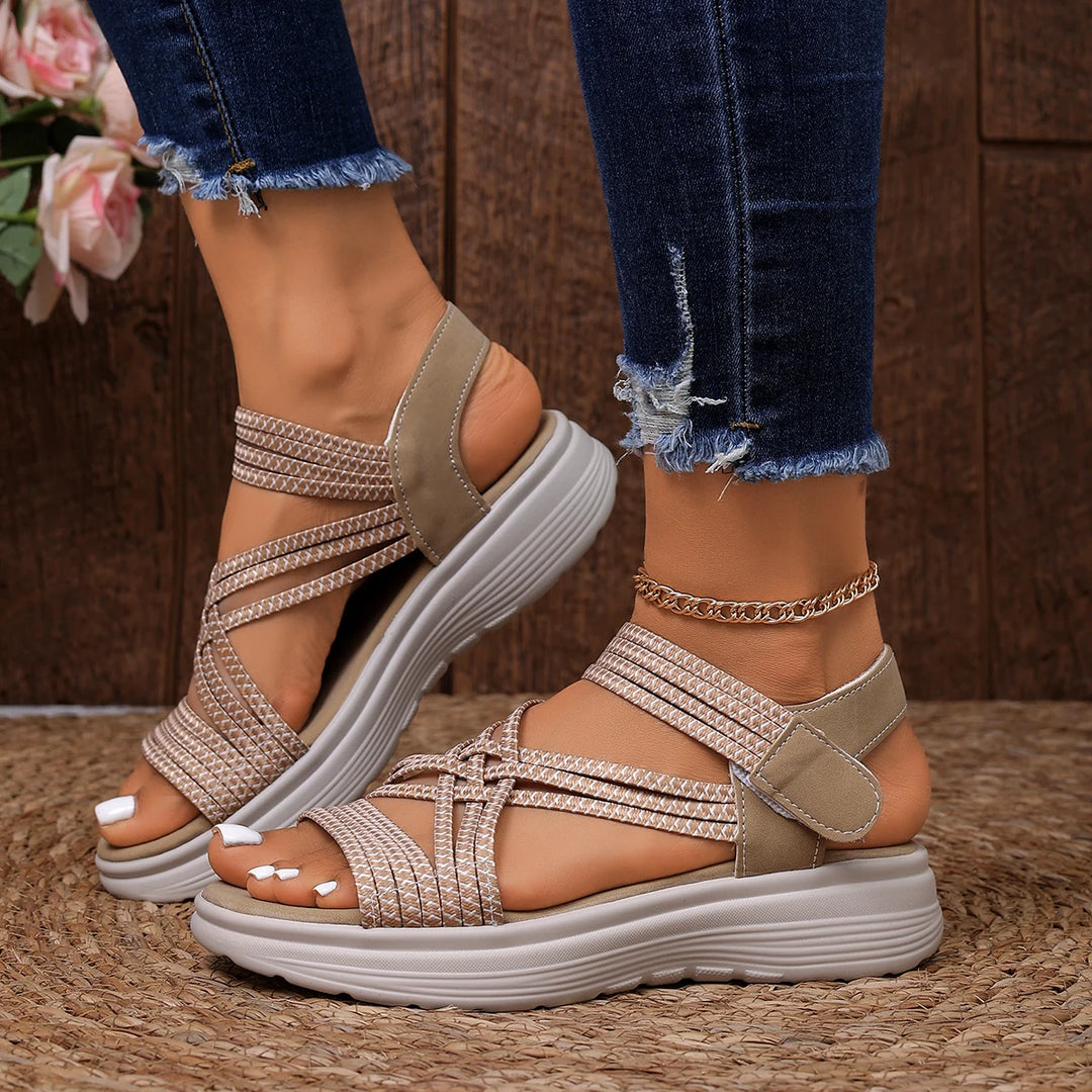 Larimar Platform Wedge Strap Sandals