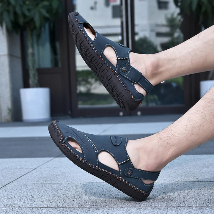 Cordovan Genuine Leather Fisherman Sandals