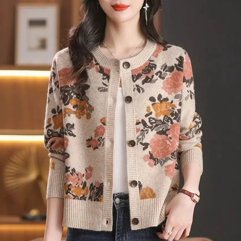 Brindley Women's Floral Knit Cardigan