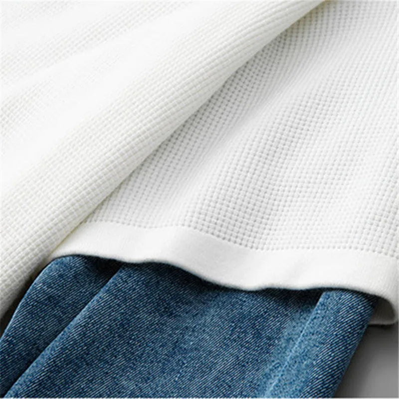Jaxon Men's Layered Denim Sweater