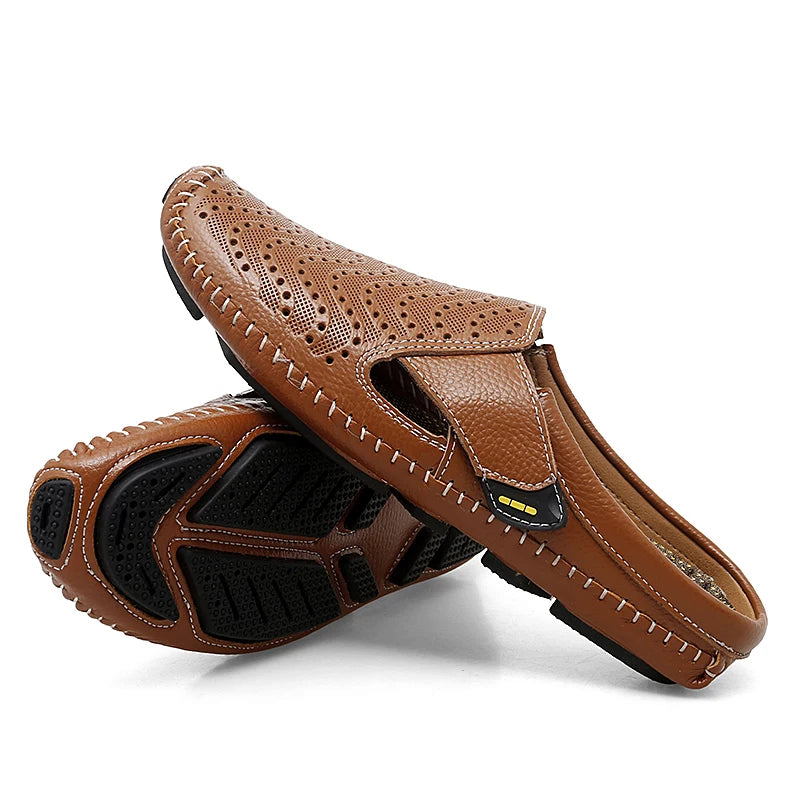 Kincaid Men's Genuine Leather Slip-On Backless Mules