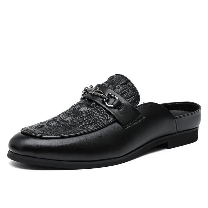 Zane Men's Genuine Leather Backless Mules
