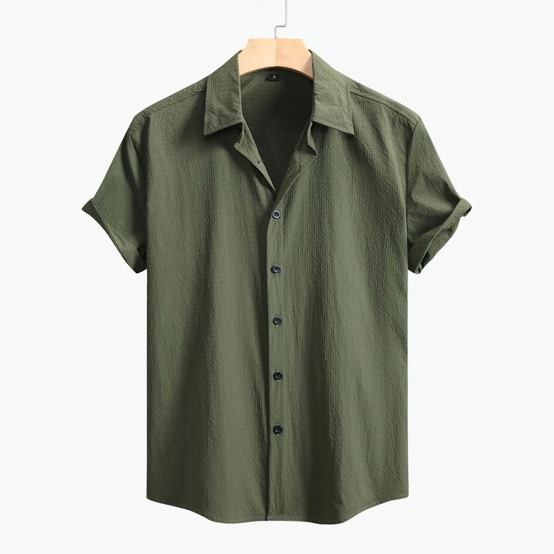 Ashby Men's Textured Camp Collar Shirt