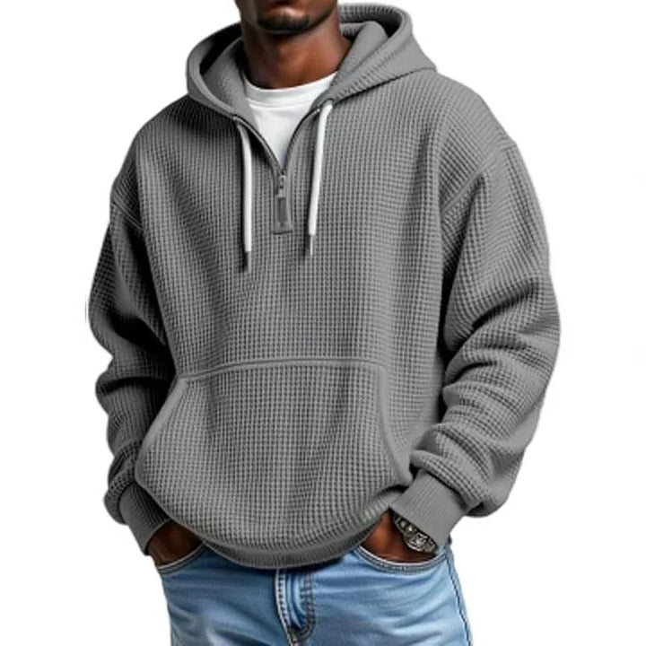 Garland Men's Waffle-Knit Pullover Hoodie