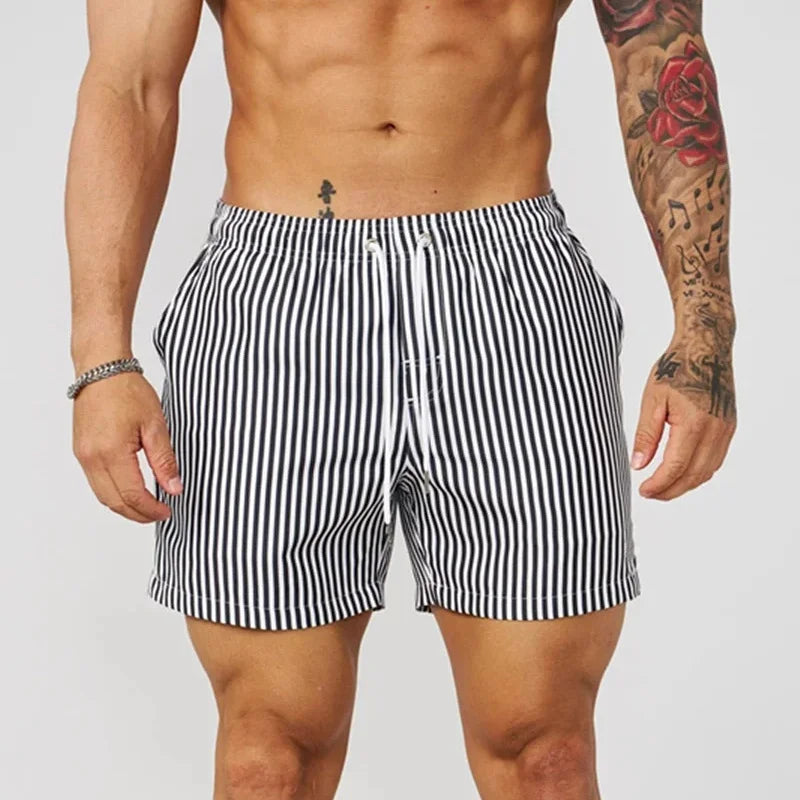 Halstead Striped Swim Trunks
