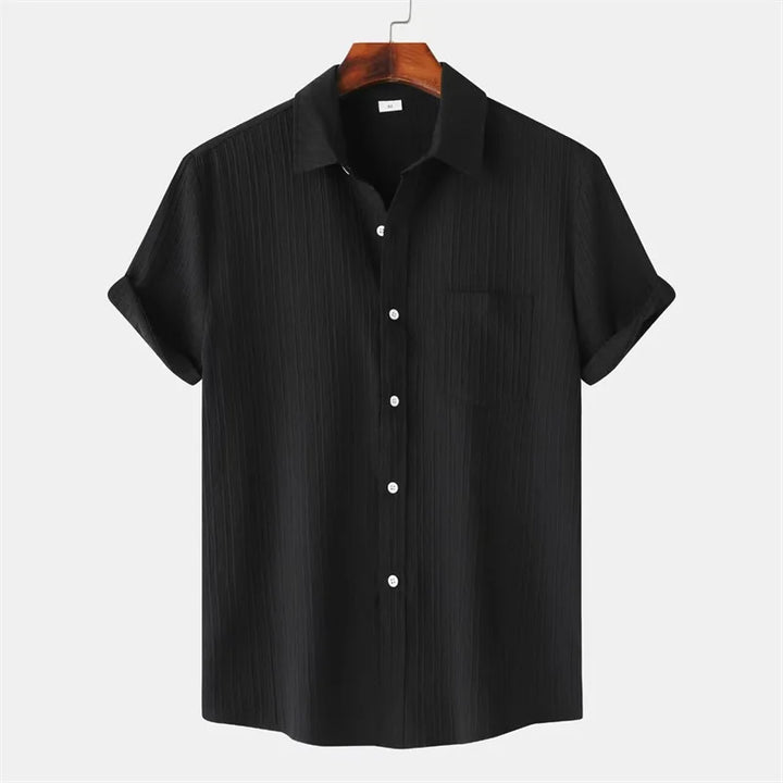 Hawthorne Men's Linen Short Sleeve Button Up Shirt