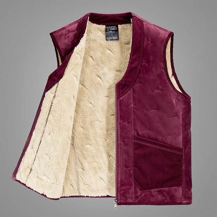 Summit Men's Sherpa-Lined Quilted Vest