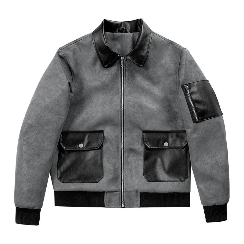 Maverick Men's Suede Bomber Jacket