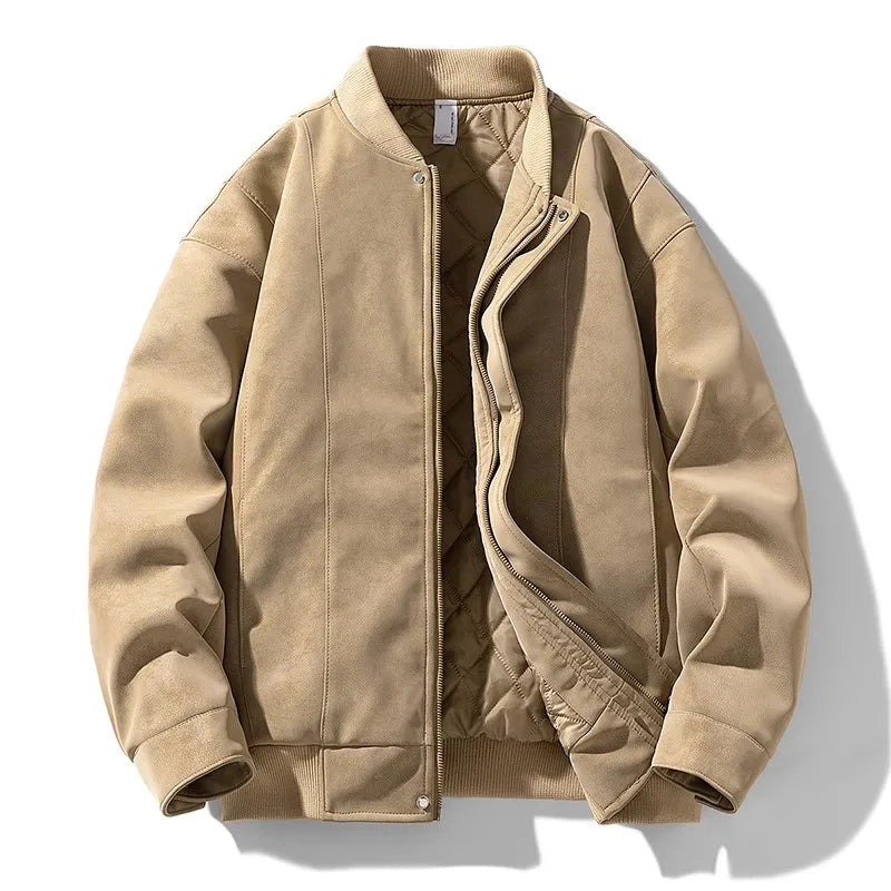 Quinlan Men's Suede Bomber Jacket