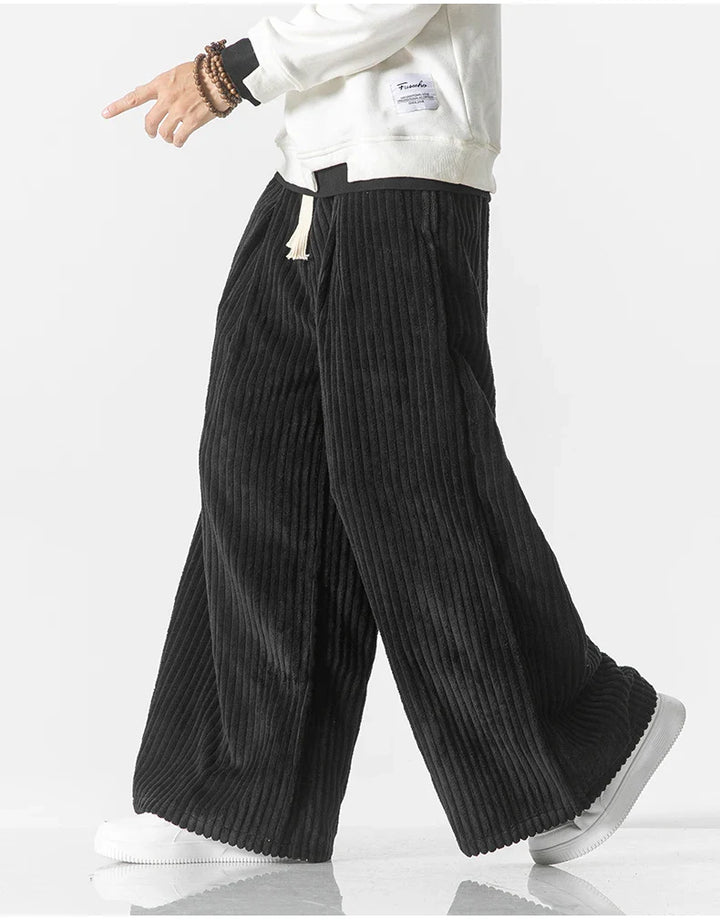Quinn Wide-Leg Corduroy Sweatpants