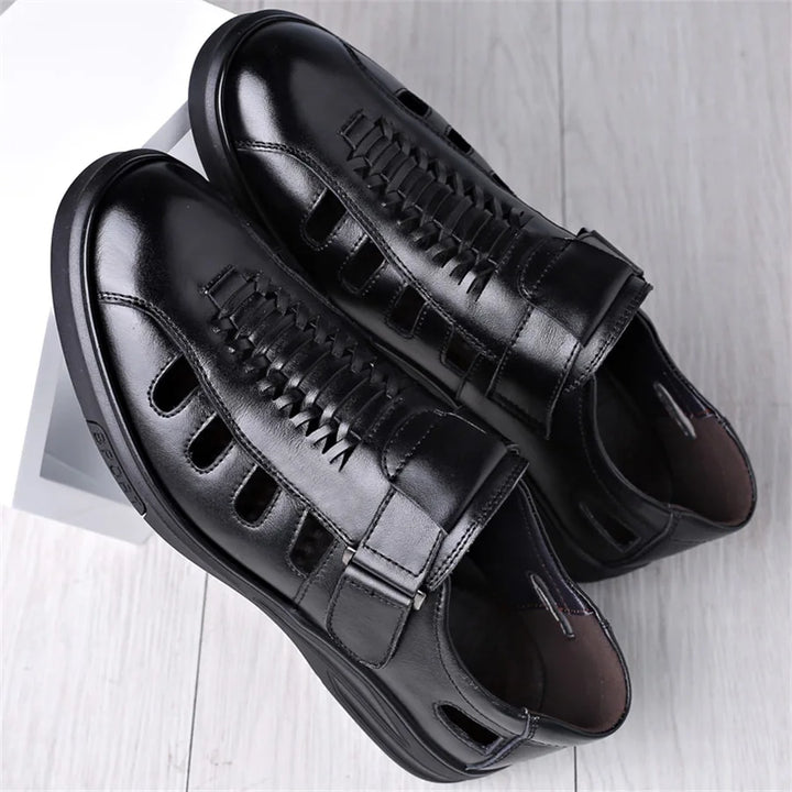 Bennett Closed-Toe Leather Sandals